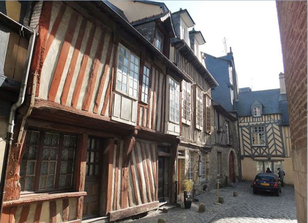 Bretagne - Rennes - Altstadt mit Fachwerkbauten