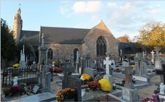 Bretagne - Île de Bréhat  - Friedhof an der Kirche Église Notre-Dame de Bréhat